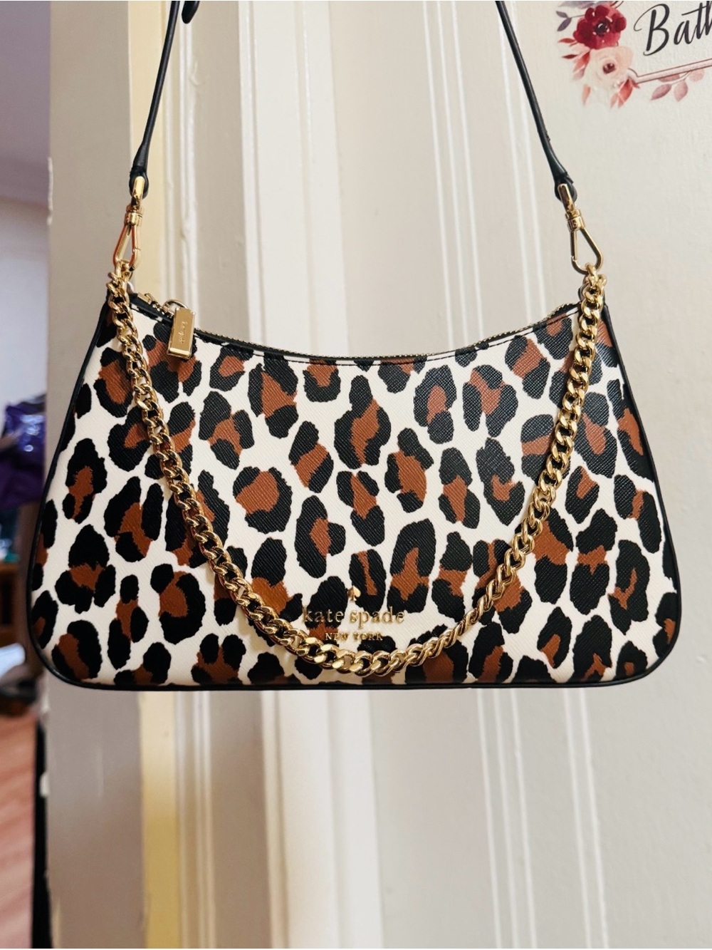 kate spade madison Leopard Print or animal pri crossbody bag with shoulder strap